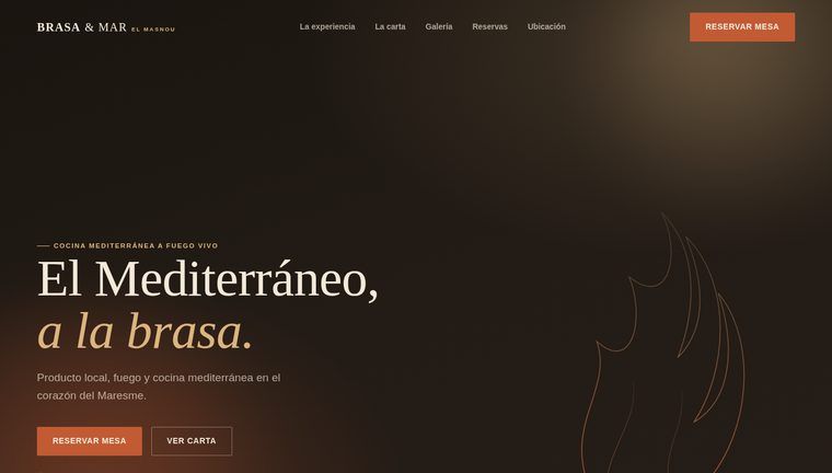 Diseño de página web para restaurante: demo Brasa & Mar con carta online y reservas